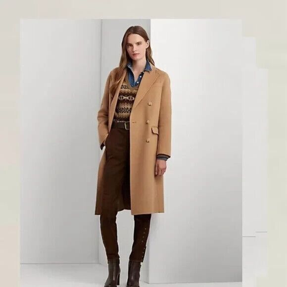 Lauren Ralph Lauren Women’s Straight-Leg Goat Suede Riding Pants Brown 14 $795 - Picture 1 of 7